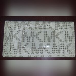 Michael Kors Beige Logo Card Holder Wallet